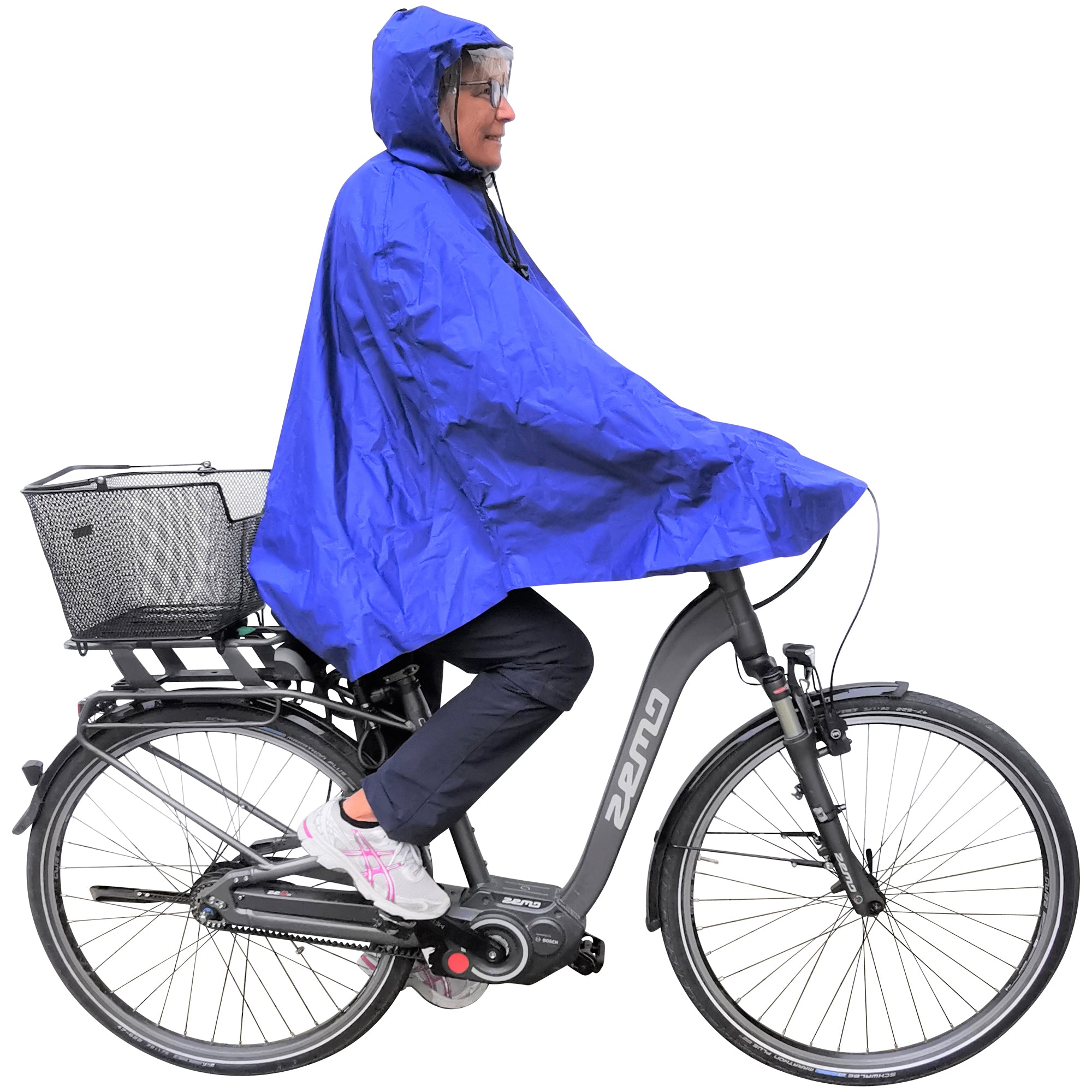 Regenponcho - Fahrrad Poncho in 3 Farben Royal Blau , Horizon Blue , Sandy Beige