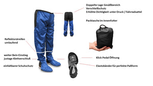 Regenhose Horizon Blue  mit Reflektor