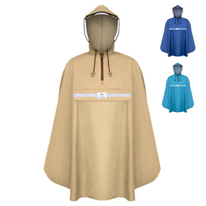 Regenponcho - Fahrrad Poncho in 3 Farben Royal Blau , Horizon Blue , Sandy Beige