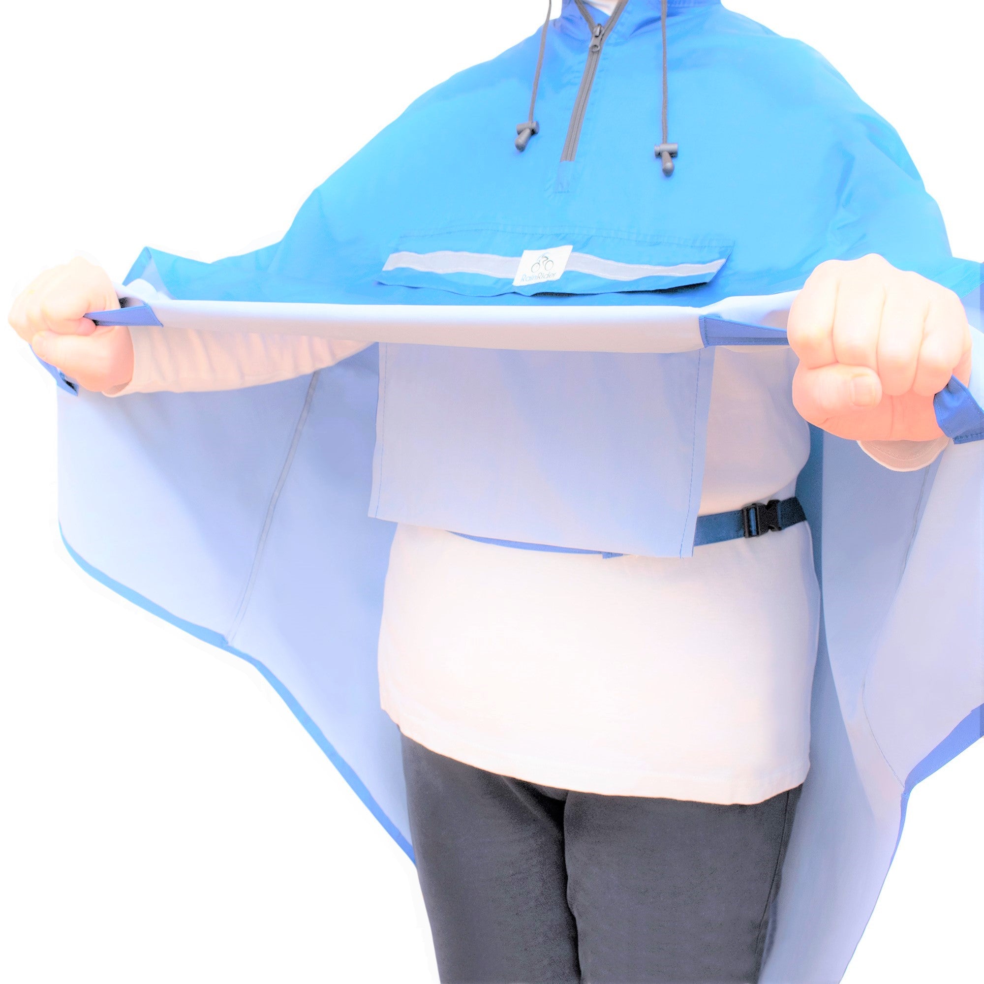Regenponcho - Fahrrad Poncho in 3 Farben Royal Blau , Horizon Blue , Sandy Beige