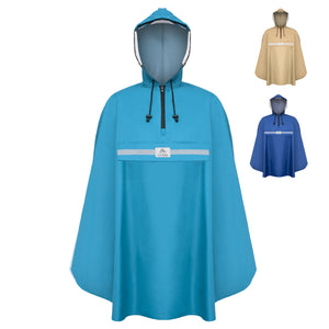 Regenponcho - Fahrrad Poncho in 3 Farben Royal Blau , Horizon Blue , Sandy Beige
